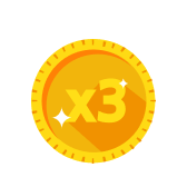 x3 coins